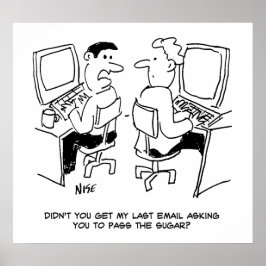 Poster Operadores de Computador Enviam e-mails Solicitand