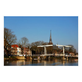 Póster Ophaalbrug in Nederland.