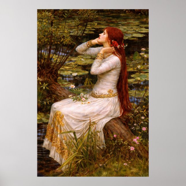 Poster Ophelia by John William Waterhouse (Frente)