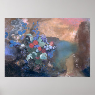 Poster Ophelia entre as flores, c.1905-8