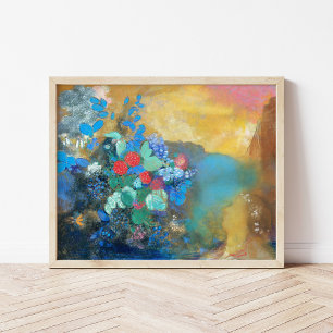 Póster Ophelia Entre as Flores Odilon Redon