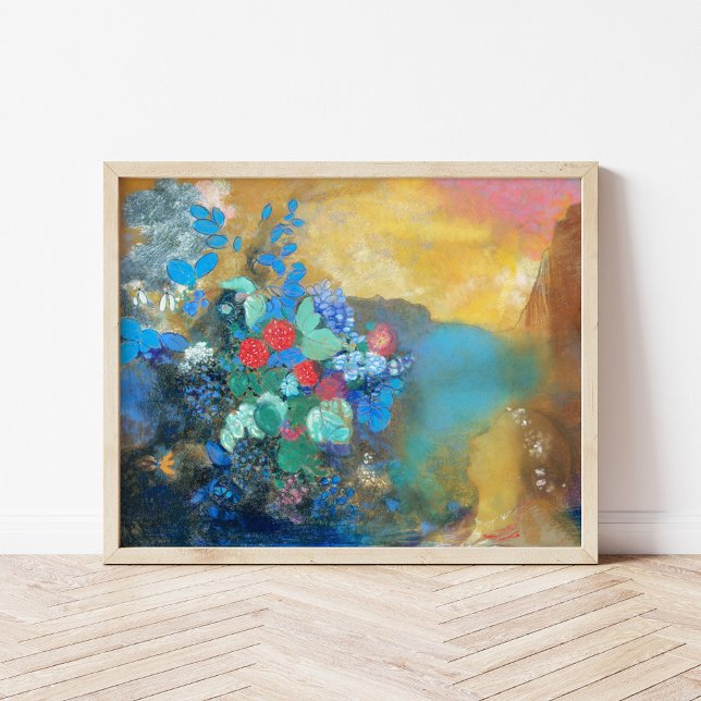 Póster Ophelia Entre as Flores | Odilon Redon (Criador carregado)