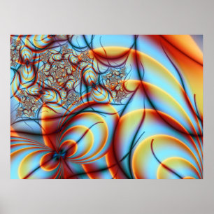 Poster Ophelia Fine Abstrato Fractal Art