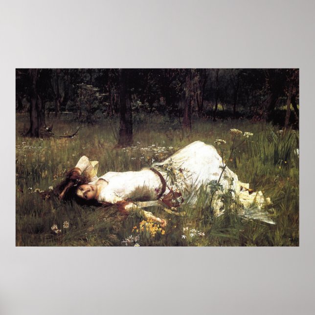 Poster Ophelia Lying no Prado (Frente)