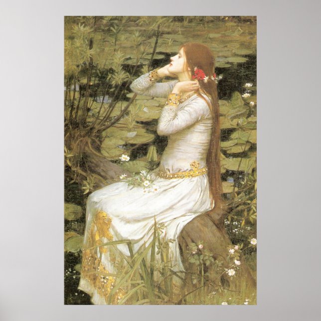 Poster OPHELiA, por John William Waterhouse, 1894 (Frente)