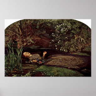 Poster Ophelia por Millais, John Everett (a melhor