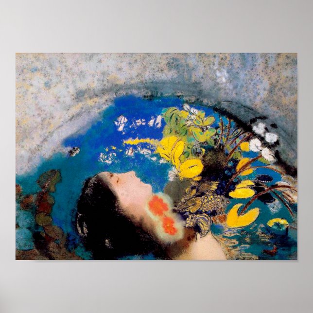 Poster Ophelia, Redon (Frente)