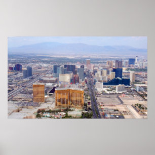 Póster Opinião aérea da tira 2009 de Las Vegas