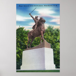 Poster Opinião austero da estátua do Gen John