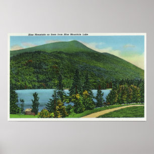 Póster Opinião azul do lago Mt da montanha