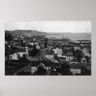 Póster Opinião da cidade de Astoria, Oregon que olha
