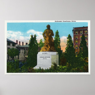 Poster Opinião da estátua de Nathaniel Hawthorne
