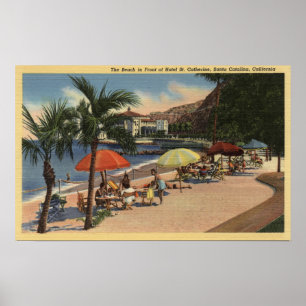 Póster Opinião da praia na frente de St. Catherine do