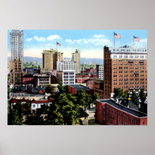 Poster Opinião da skyline de Birmingham Alabama