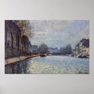 Póster Opinião de Alfred Sisley do canal St Martin,