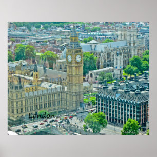 Poster Opinião de Birdseye de Londres