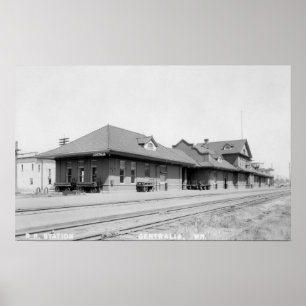 Póster Opinião de estação de estrada de ferro