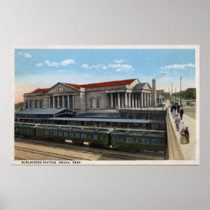 Póster Opinião de estação de estrada de ferro de