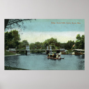 Póster Opinião de jardim público de Boston da ponte