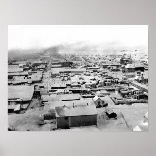 Poster Opinião de olho de pássaro de Nome, Alaska com