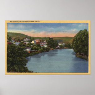 Póster Opinião de San Lorenzo River da cidade