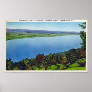 Póster Opinião desencapada do monte do lago Canandaigua