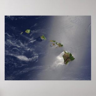 Póster Opinião do satélite das ilhas havaianas