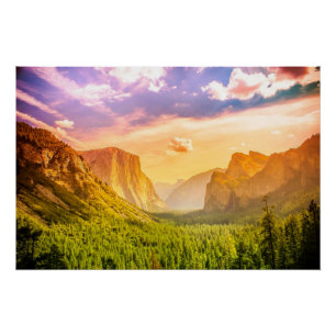 Póster Opinião do túnel do parque nacional de Yosemite