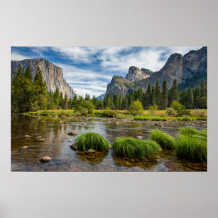 Poster Opinião do vale no parque nacional de Yosemite