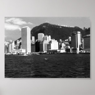 Poster Opinião dos arranha-céus da baía de China Hong