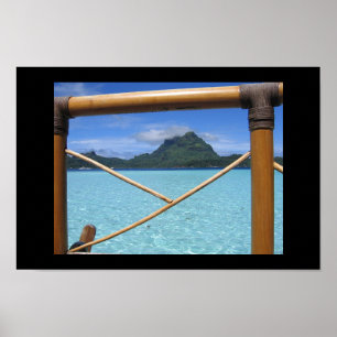 Póster Opinião dos trilhos do bungalow de Bora Bora