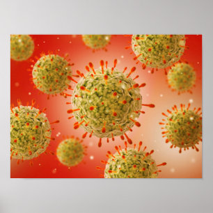 Póster Opinião microscópica o vírus de herpes 1