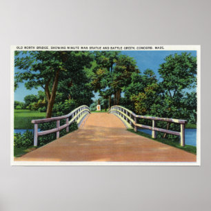 Poster Opinião norte velha da ponte da estátua minúscu