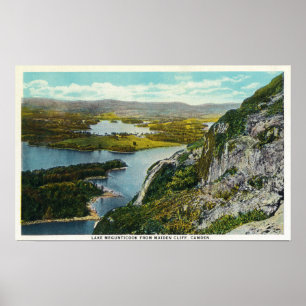 Póster Opinião nova do penhasco do lago Megunticook