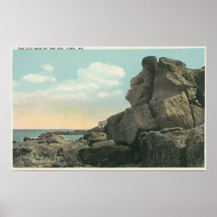 Poster Opinião o ancião da formação de rocha do mar