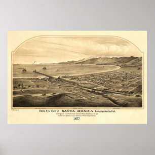 Póster Opinião panorâmico de olho de pássaro de Santa