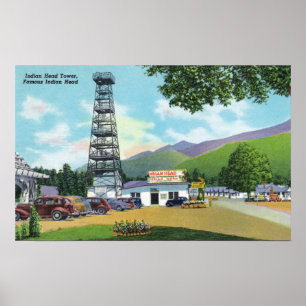 Póster Opinião principal indiana da torre da cabeça e d