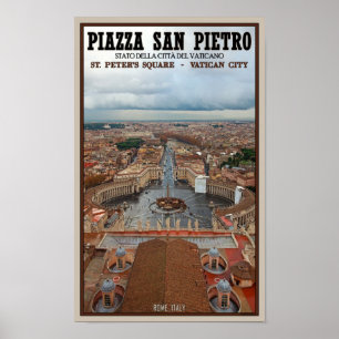 Póster Opinião quadrada da Cidade do Vaticano - St Peter