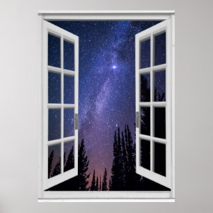 Poster Opinião Trompe do céu nocturno - l ' janela