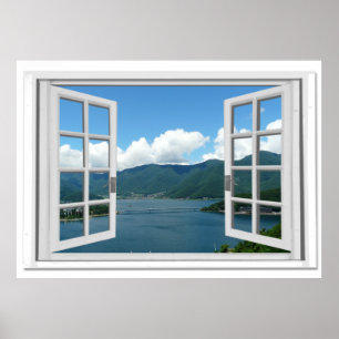 Póster Opinião Trompe do lago mountain - l ' janela