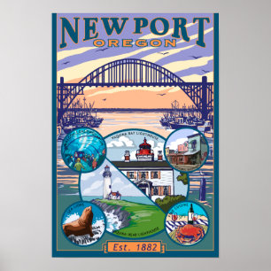 Poster Opiniões da cidade - Newport, Oregon
