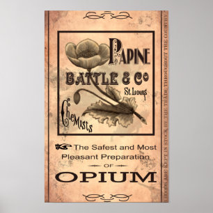 Póster Opium-1883
