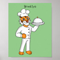 Óptica de desenho animado de tigre engraçado