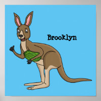 Óptica ilustração de canguru australiano feliz