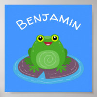 Óptica ilustração do desenho do sapo verde feliz s
