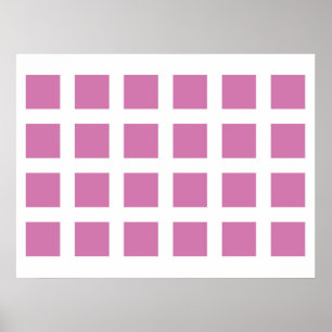 Poster Optical Illusion Vanishing Dots Magenta and White