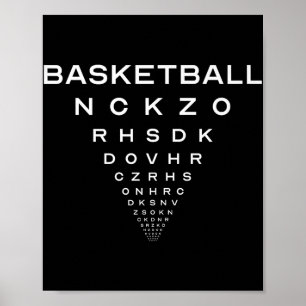 Poster Ópticos de basquete engraçados Premium de Piada de