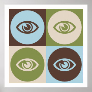 Póster Optometria do pop art