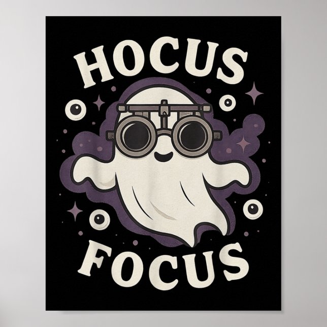 Poster Optometria Engraçada Foco Optometrista Soky Hallo (Frente)