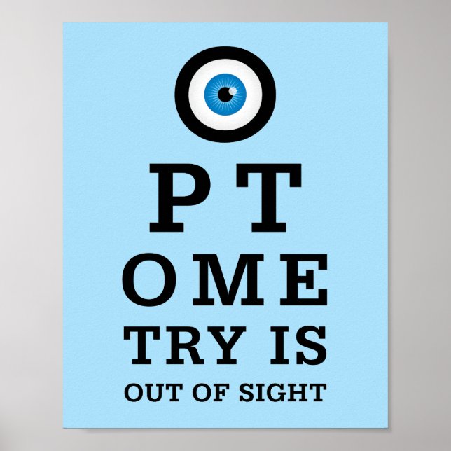 Poster Optometria Humorística à Vista (Frente)